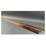 (3) Pool Cues
