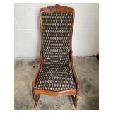 Antique Nursing Rocking Chair w/Carved Wood Detail