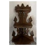 Vintage Wooden Corner Shelf