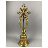 Antique Gilt Metal Altar Crucifix