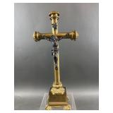 18" Tall Brass Crucifix