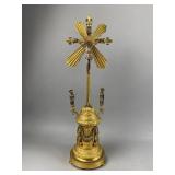 Antique 19th-Century Gilt Bronze Altar Crucifix