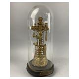 Arma Christi Crucifix in Glass Dome Cloche