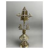 Garden of Eden Themed Metal Altar Crucifix