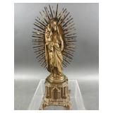 Saint Anne de Beauprï¿½  & Virgin Mary Brass Statue