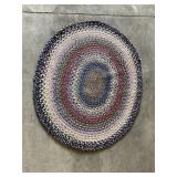 Vintage Braided "Rag Rug" Style Area Rug