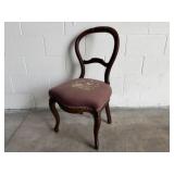 Antique Balloon Chair w/ Needlepoint Seat