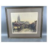 Signed & Framed City Scape