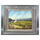 Framed & Signed Landscape on Canvas