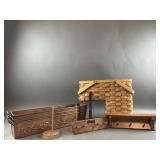 (3) 24" Planters, Stair Basket & More