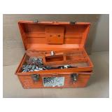 Toolbox Filled with Misc Supplies & More