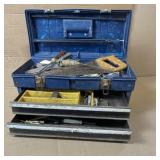 Toolbox with Hand Saws, Drill Bits & More