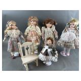 (5) Vintage Dolls & More