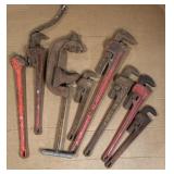 Vintage Large Pipe Wrenches & More