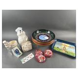 Vtg Tin Land Oï¿½Lakes Serving Tray & More