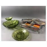 Bakeware w/Silver Tray, Chip Dip Bowl & More