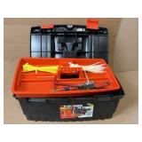 Black ! decker Tool Box Filled w/ Sockets & More