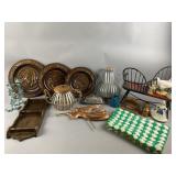 Vintage Hand Carved Wooden Plate Decor & More