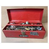 Metal Toolbox Filled with Plumbing Supplies