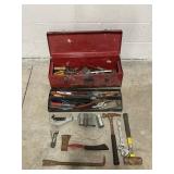 Vintage Stack On Tool Box & Carrier of Tools