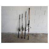 (4) Fishing Rods & Reels