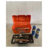 Vintage Home Depot Tool Box with Variety of Tools