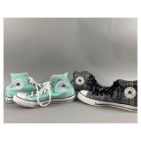 2 Pairs of High Top Converse Shoes
