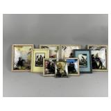 Vtg Reverse Painted Convex Glass Silhouette & More