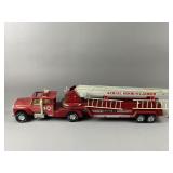 Vtg NYlint Pressed Steel Ariel Hook-n-Ladder Truck