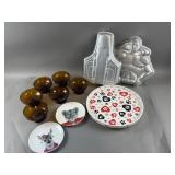 Temptations " Pawfetti" Pattern Snack Plate & More