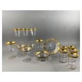 Vintage Gold Gemware Flutes & More
