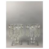 Vintage Heisey Ipswich Crystal Candlestick Vases
