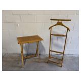 Vintage Wooden Valet Stand & TV Tray