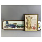 Vtg Framed Jell-O Print Advertisement & More