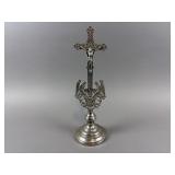 Antique Metal Crucifix w/ Angels