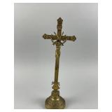 Antique Brass Altar Crucifix