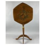 Vtg Hexagonal Tilt-top Accent Table