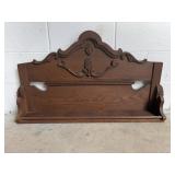 Vintage Wood Carved Hanging Shelf