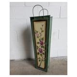 Vintage Tin Metal Floral Planter