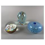 (3) Vintage Glass Paperweights