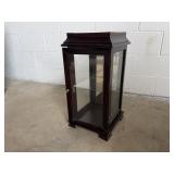 Vintage Wood & Glass Table Top Curio Cabinet
