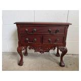 Vintage Wood Chippendale Style Low Boy