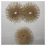 (3) Straw Wall Decor