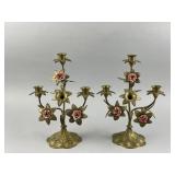 Antique French Bronze & Brass Candelabra