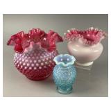 Vintage Fenton Art Glass Hobnail Bowl & More