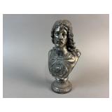 Antique Metal Bust of the Sacred Heart of Jesus.