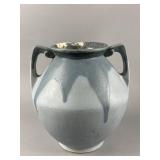 Vtg Roseville Carnelian Blue Pottery Vase
