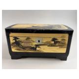 Mid Century Japanese Lacquered Jewelry Music Box