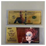 Novelty 24K gold-plated Foil Bank Notes