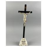 Antique White Porcelain Crucifix
